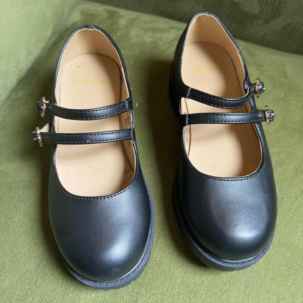 Justice Black Dress Mary Jane Shoes
